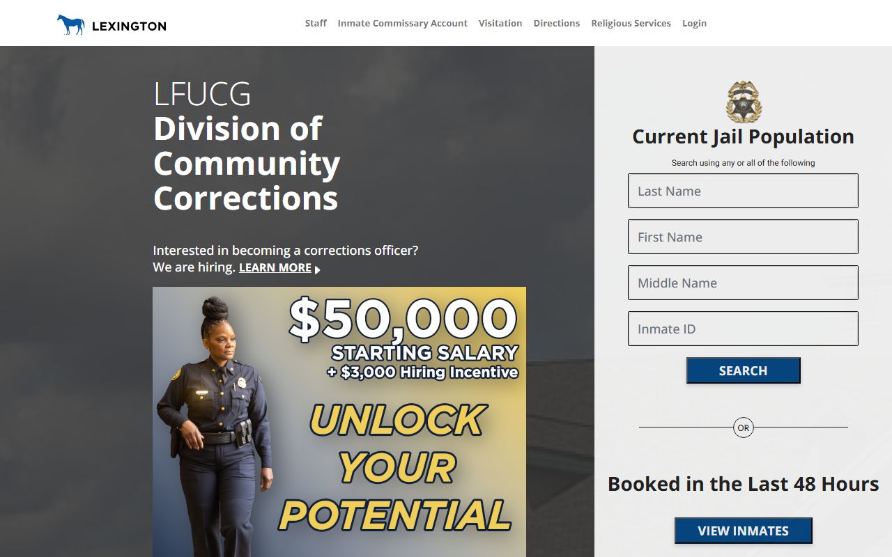Fayette County inmate population roster search fields