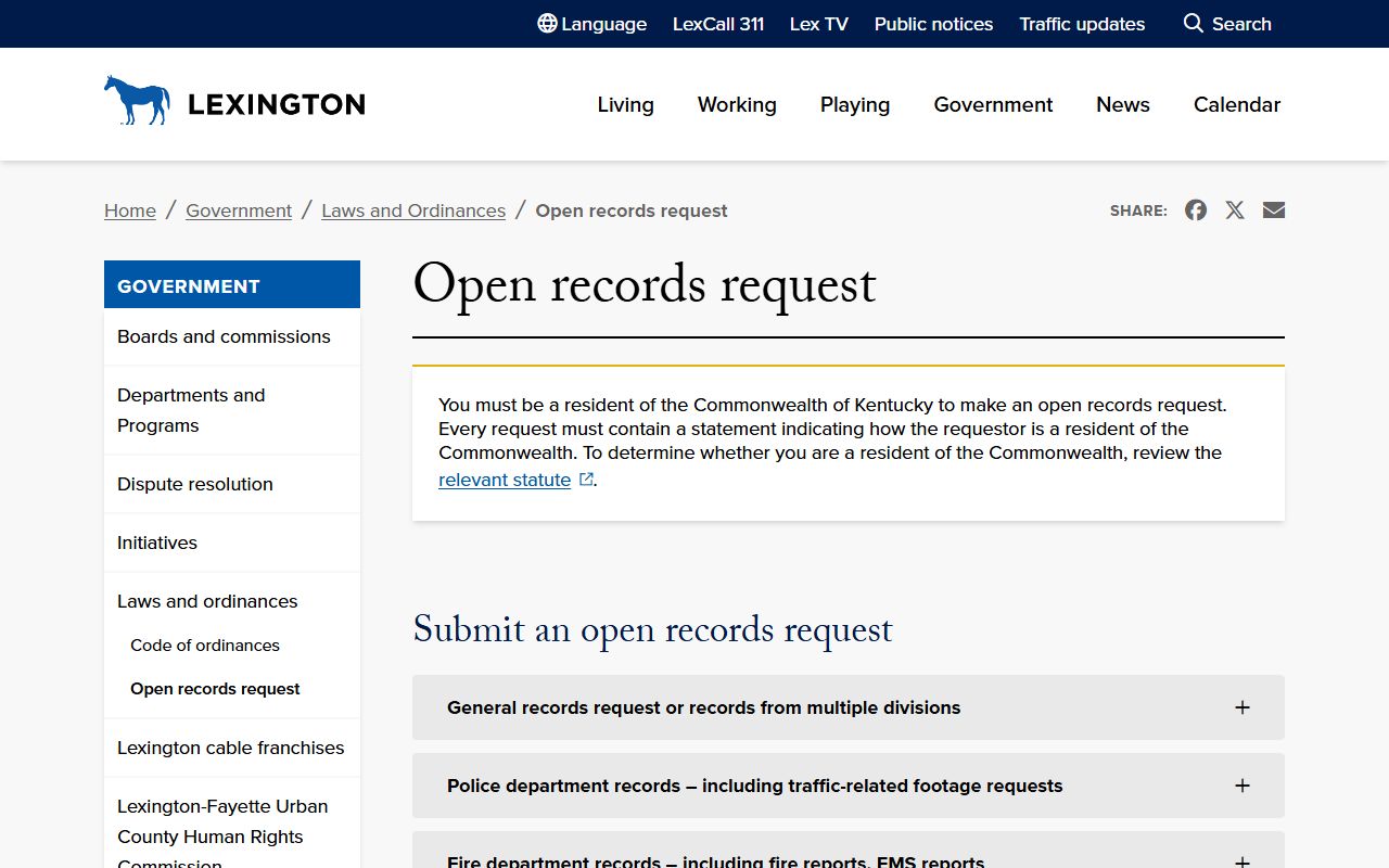 Fayette County mugshot open records request for Community Corrections